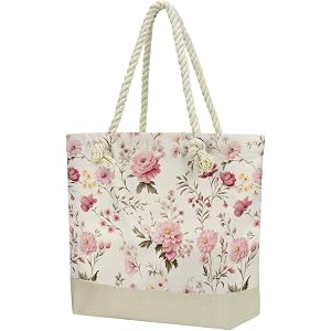 Fokongna Beach Bags Waterproof Sandproof Tote Bag Travel Bags for Women 1267-1297