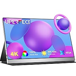UPERFECT Portable Monitor 4K, 15.6'' Silvery