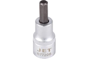 JET 677204-3/8 Drive, 1/8", Long Ball Nose Hex Bit, 2" Length, SAE Chrome Socket