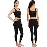 Harmony & Balance Womens Yoga & Pilates Set, Buttery Soft 4-Way Stretch Fabric, Tank with Matching Leggings