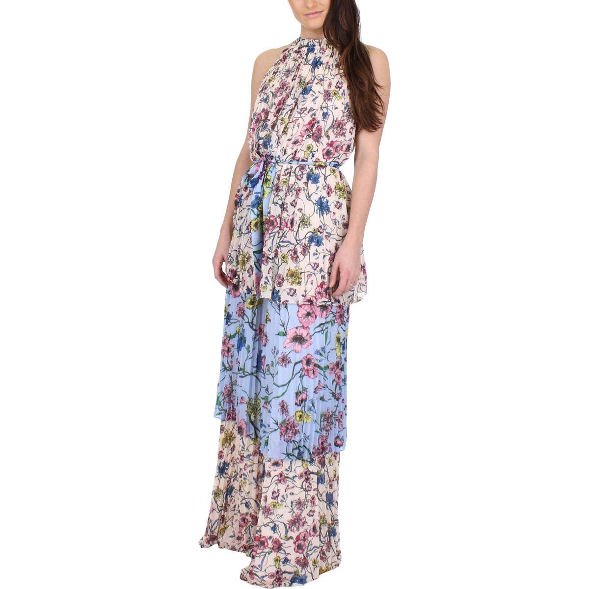 juicy couture pleated halter maxi dress