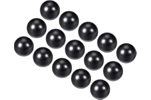 CoCud Thermoset Ball Knobs, M8 Female Thread 25mm Diameter, Plastic Metric Hand Screw Grip Black - (Applications: for Lathe Machinery Lever Handle), 15-Pieces