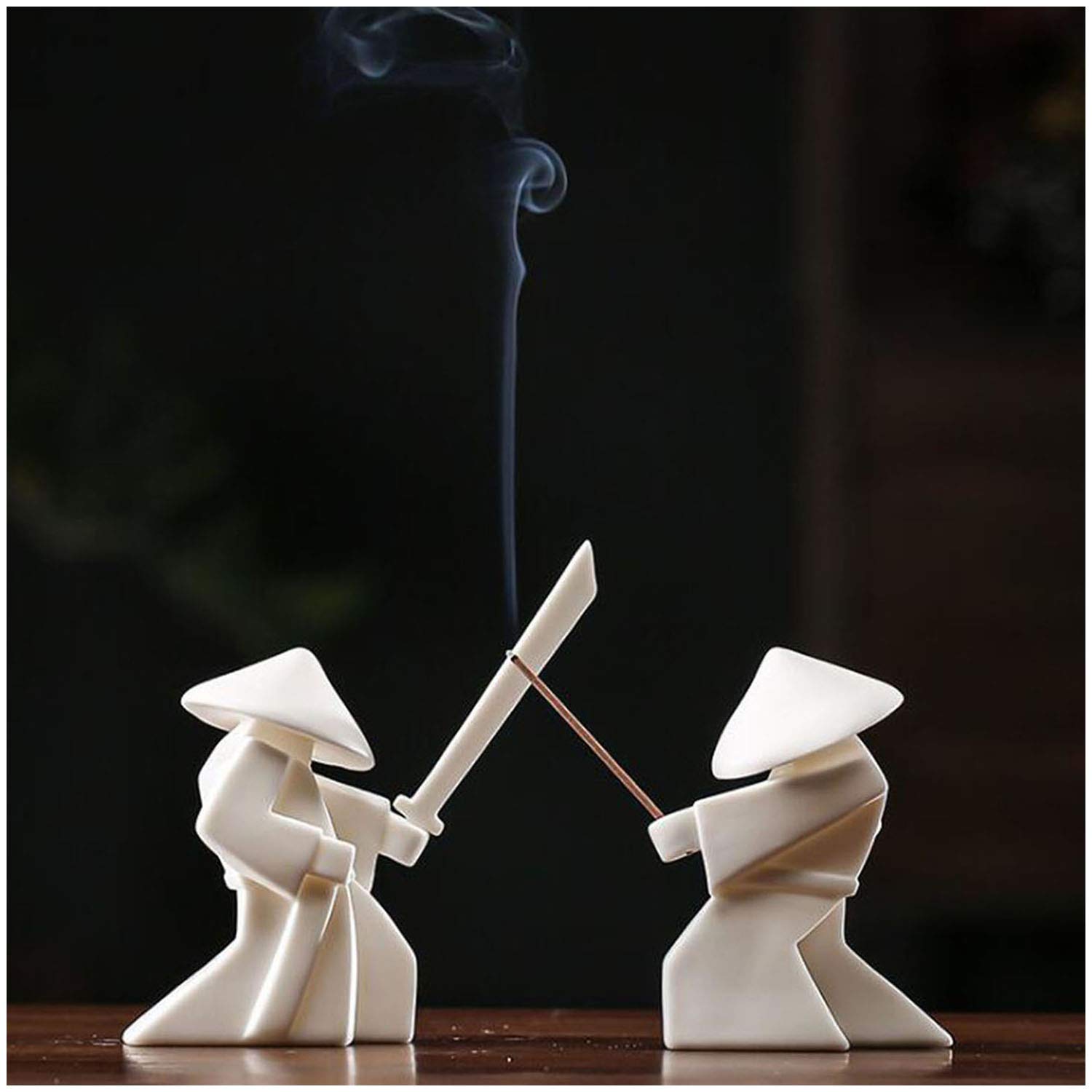 Samurai Incense Holder White Incense Holders for Sticks Creative Desktop Decoration Gifts