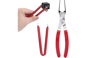 JUST E JOY Relay Puller Pliers with Fuse Remover Tool, Automotive Fuse Puller Tool Car electrical disconnect pliers for Removing Relays Fuse on Vehicles (Red)