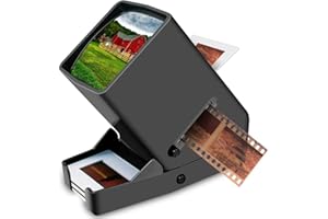 RYBOZEN 35mm Slide Viewer LED Transparency Viewer, 3X Magnification, Handheld Viewer for 35mm Slides & Film Negatives