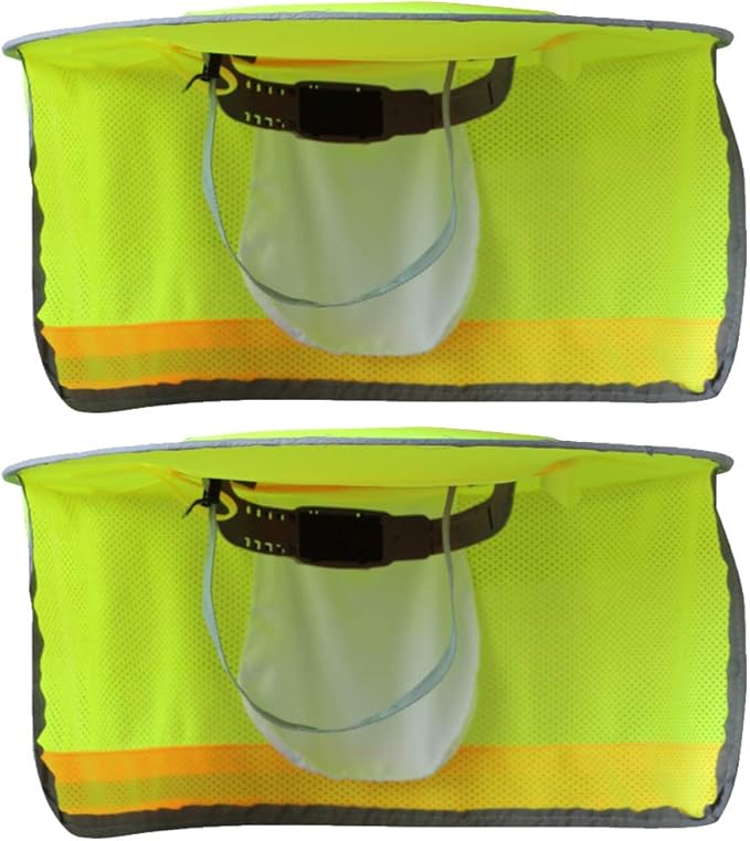 Artibetter 2pcs Hard Hat Sun Shade Shield Full Brim Hard Hat Visor and Neck Shade Safety Hat Sun