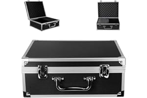 One Tattoo World Tattoo Kit Box Tattoo Machine Case Box 12.6" x 9.5" x 5.1" with Lock Key Storage Case with Sponge and pre-Cut dividers to sort Different Tattoo Equipment and Supplies in one Box