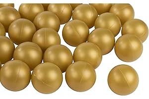 BLUE PANDA Plastic Gold Ping Pong Balls - Beer Pong & Table Tennis Accessory for Pingpong Play - DIY Crafts & Party Decor with Gold Balls - 50 Pack, 1.5 Inch