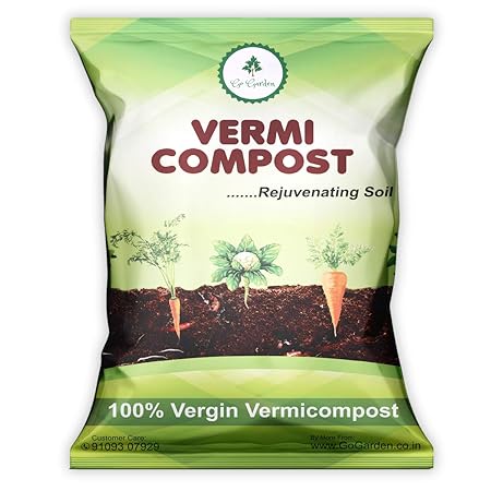 Go Garden Vermicompost Complete Plant Food Effective Organic Fertilizer & Manure for Kitchen Home Garden Plants 10Kg