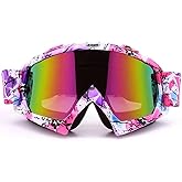 Zdatt Dirt Bike Goggles, ATV Motorcycle UTV MX OTG Accessories Goggle Glasses & Anti Fog Ski Goggles, Racing Skiing Dirtbike