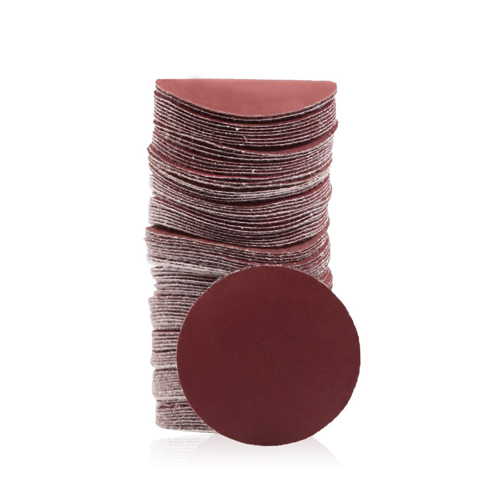 SPEEDWOX Sander Disc 100pc Sanding Hook and Loop Sandpaper 1000 Grit Sanding Discs 2 inch Sandpaper for Sanders Drill Grinder Rotary Tools Attachment Woodworking Wood Auto, No Hole