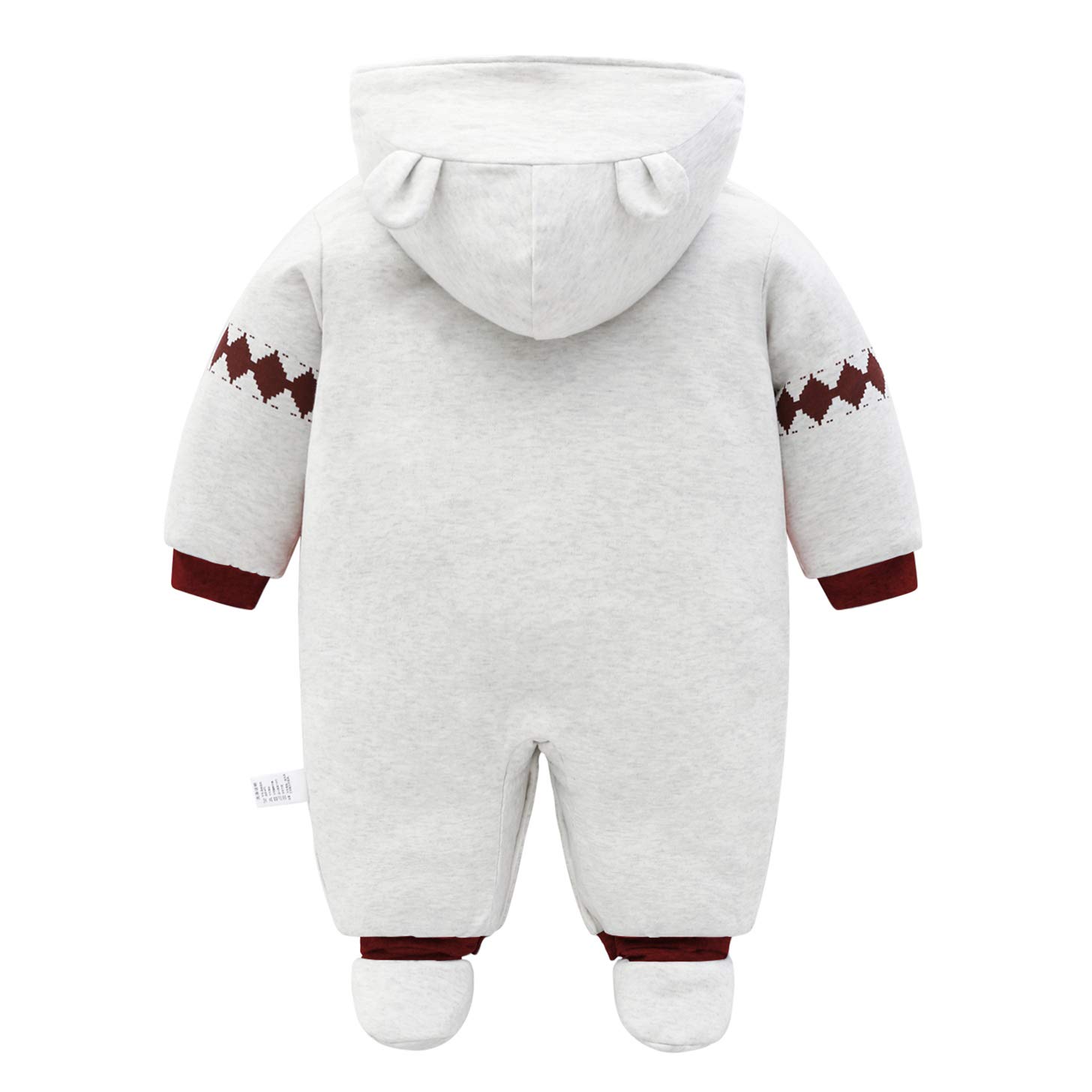 0 3 Months Newborn Baby Rompers Booties Hat Boys Girls Jumpsuit Winter Outfits Set Dungarees