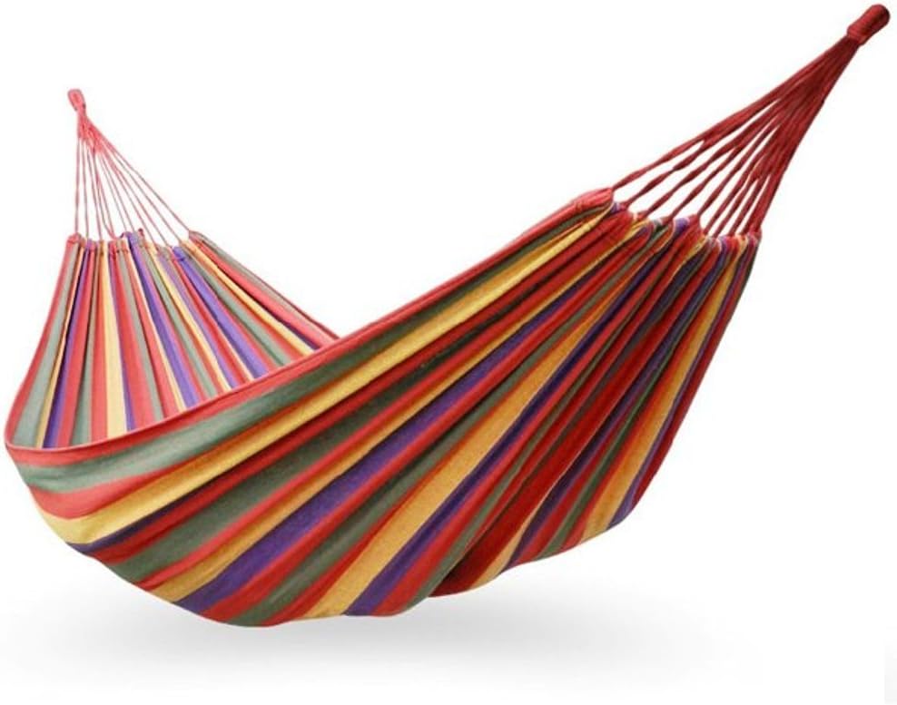 Portable Cotton Rope Outdoor Swing Fabric Camping Hanging Hammock Canvas Bed