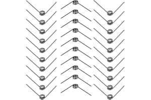 BENECREAT 30Pcs Stainless Steel Torsion Springs, 1.2mm Wire Diameter, 9mm OD, 60 Degree Deflection Mechanical Torsion Springs for Woodworking DIY Project