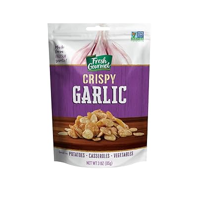 Fresh Gourmet Crispy Garlic, Lightly Seasoned, 3 Oz (Pack Of 6)