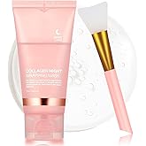 YOTOCK Collagen Night Wrapping Peel Off Mask with Brush, Overnight Mask Hydrates and Skin Elasticity, Reduces Sagging and Wrinkles, Hydrating Face Mask is the Ideal Gifts for Women and Teen Girls!