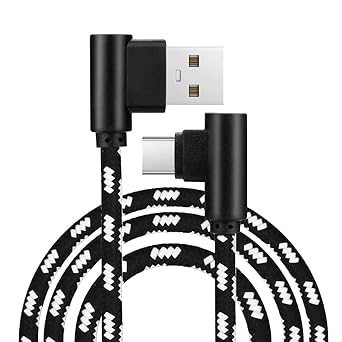 kingko 1M 2M USB Typ C Kabel USB 2.0 zu USB Typ-C Schnelllade- & Sync-Datenkabel 90 Grad Fast Data Sync Ladekabel