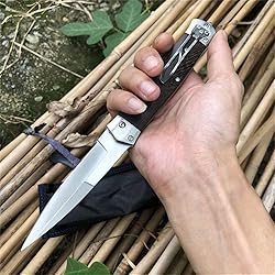 HUAAO Push Button Knife, Assisted Opening Folding