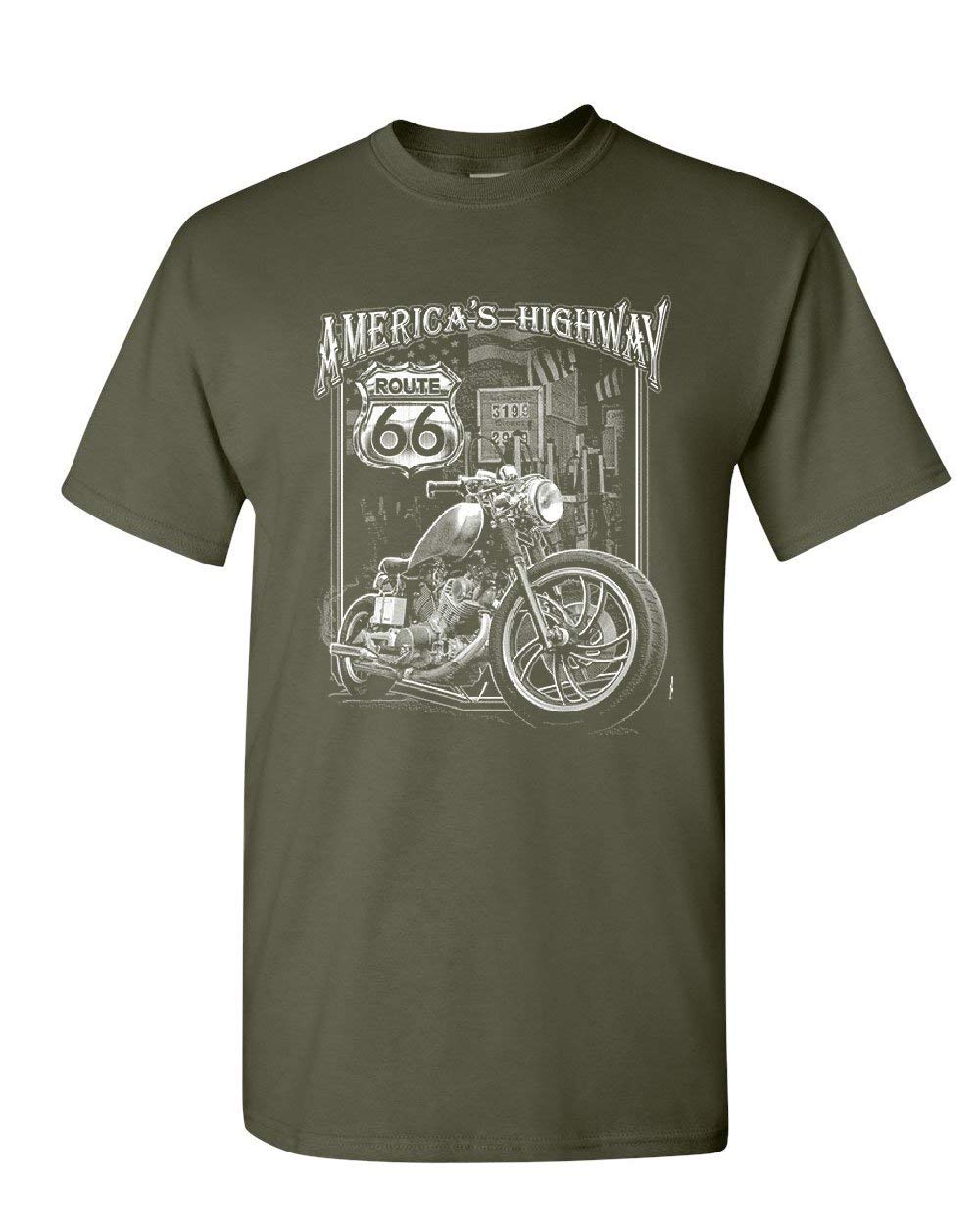 America's Highway T-Shirt Route 66 MC Motorcycle