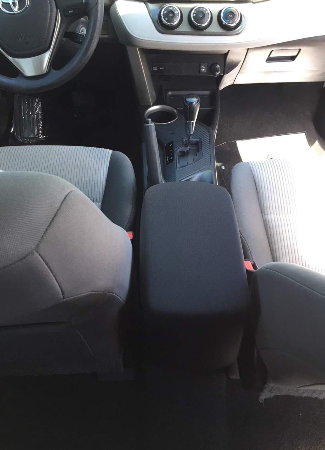 aftermarket car consoles on Amazon Com Auto Console Covers Fits The Toyota Rav4 2014 2018 Center Console Armrest Cover Waterproof Neoprene Fabric Black Automotive