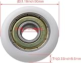 CNBTR 8x30x8.5mm White Ball Bearing Pulley Roller Wheel 87KG Load Pack of 4 view 4