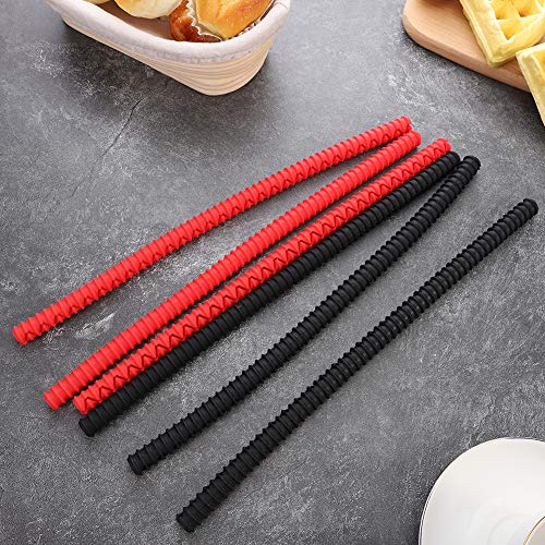 BKpearl 6 Pcs Oven Rack Protectors, Silicone Oven Rack Shields Guard Edge Liner Cover to Protect Against Burns, Scars