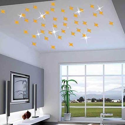 Amazon Com Transer 30pcs Stars Diy Removable Wall Decal Sticker