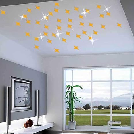 Buy Transer 50pcs Stars Diy Removable Wall Decal Sticker