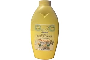 Eleganceinlife Pure Cornstarch Absorbent Body Powder - 100% Talc-Free with Vanilla Scent, 8 oz