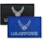 Overdecor US Air Force Wings Flag Patch Tactical Army Military Patches - Hook and Loop Fastener, 2 Pack