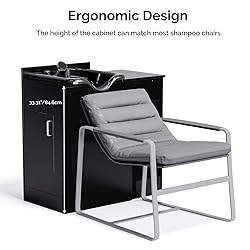 OmySalon Shampoo Bowl with Cabinet, Portable Salon