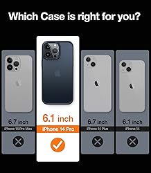 TORRAS Shockproof for iPhone 14 Pro Case, [3X