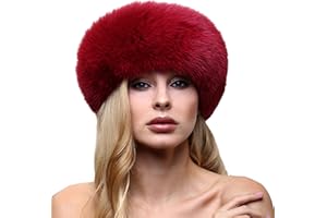 PMIYS Womens Faux Fur Hat Winter Russian Hats Warm Skiing Hat Fluffy Earmuff Hat
