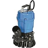Tsurumi Pump HS2.4S Submersible Trash Pump with Agitator 1/2 HP 115V 2 in Discharge Ideal for dewatering applications with sand, solids, and other debris | 39 GPM / 2340 GPH