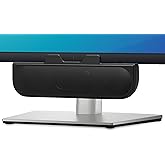 Computer Speakers for Desktop PC, Monitor Speakers, USB Plug-in, Wired, External Speaker for Laptop, Small Computer Soundbar for PC, with Loud Sound, Deep Bass, USB-C Adapter, Easily Clamp to Monitor