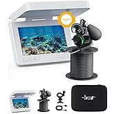 fourq HD Underwater Fishing Camera - IP68 Waterproof for Saltwater Fishing & Aquaculture Survey (Fish/Crab), 4.3 Screen w/500