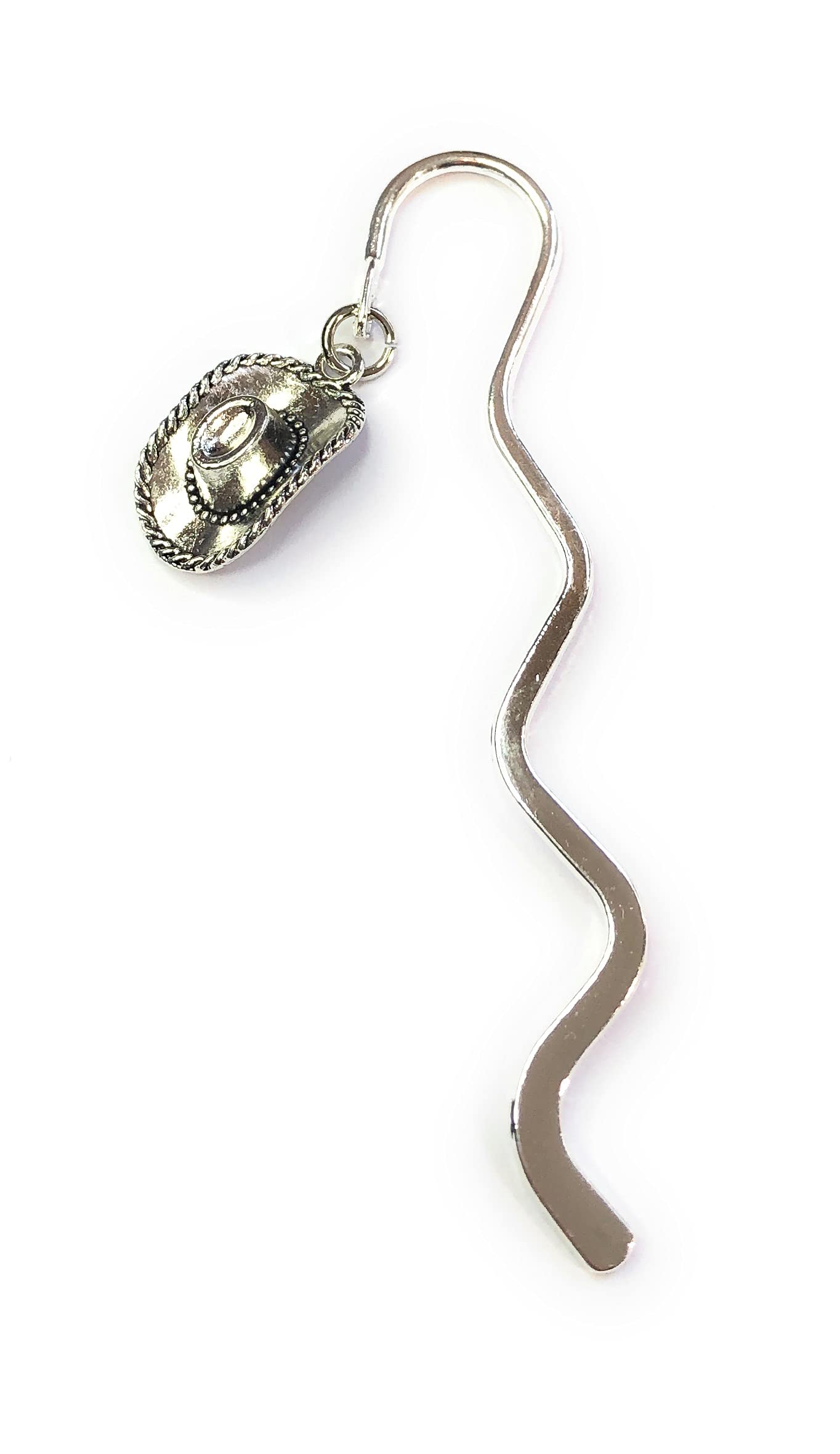FizzyButton Gifts Cowboy Hat Mini Bookmark with Silver Tone Charm, in Gift Bag