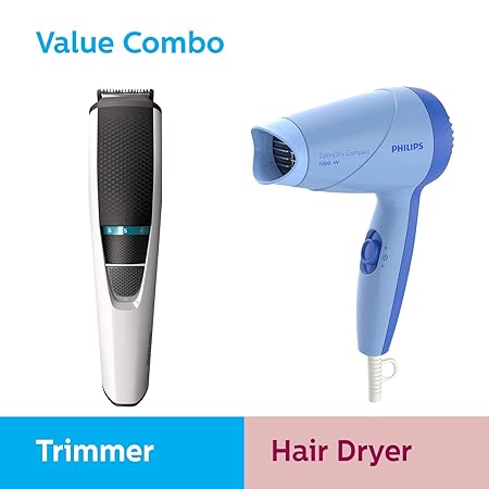 Philips Men's grooming combo - Trimmer (Durapower) & Hair dryer