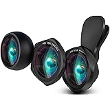 LUXSURE HD Handy Objektiv Set-Luxsure 100°Weitwinkelobjektiv+15X Makro Objektiv+Fisheye Objektiv Fischauge lens linse kompatibel Dual cam iPhone xs/xs max/xr/x/8 plus,Samsung Galaxy note s9/s8/s7