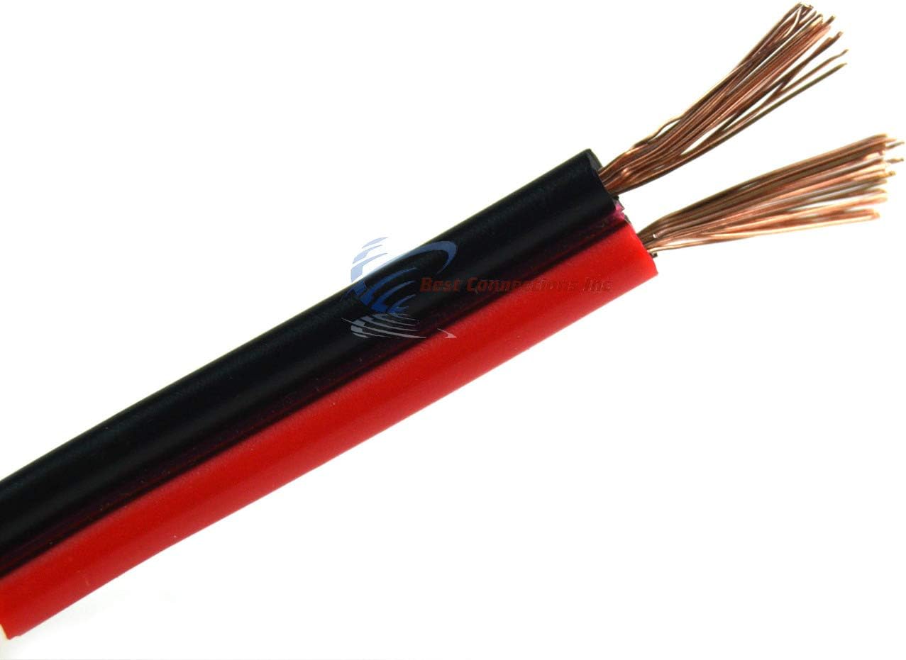 18 Gauge 50 Speaker Wire Copper Clad Red Black Zip Cable 12 Volt Low