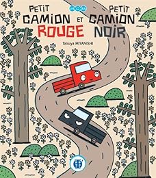Petit camion rouge et petit camion noir