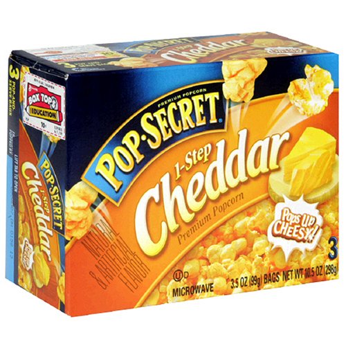 Betty crocker pop Secret microwave popcorn premium 1-step cheddar (016000291584)