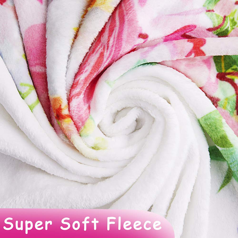 Baby Monthly Milestone Blanket, Premium Flannel Fleece, Includes Floral Wreath & Headband, Newborn Photography Prop, Baby Shower Gift