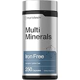 Horb&auml;ach Multi Minerals Supplement | 250 Capsules | Iron Free | Daily Mineral Complex for Men and Women | Non-GMO &amp; Gluten Free