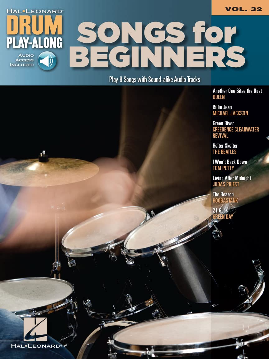 Songs for Beginners Drum Play-Along Book/Audio