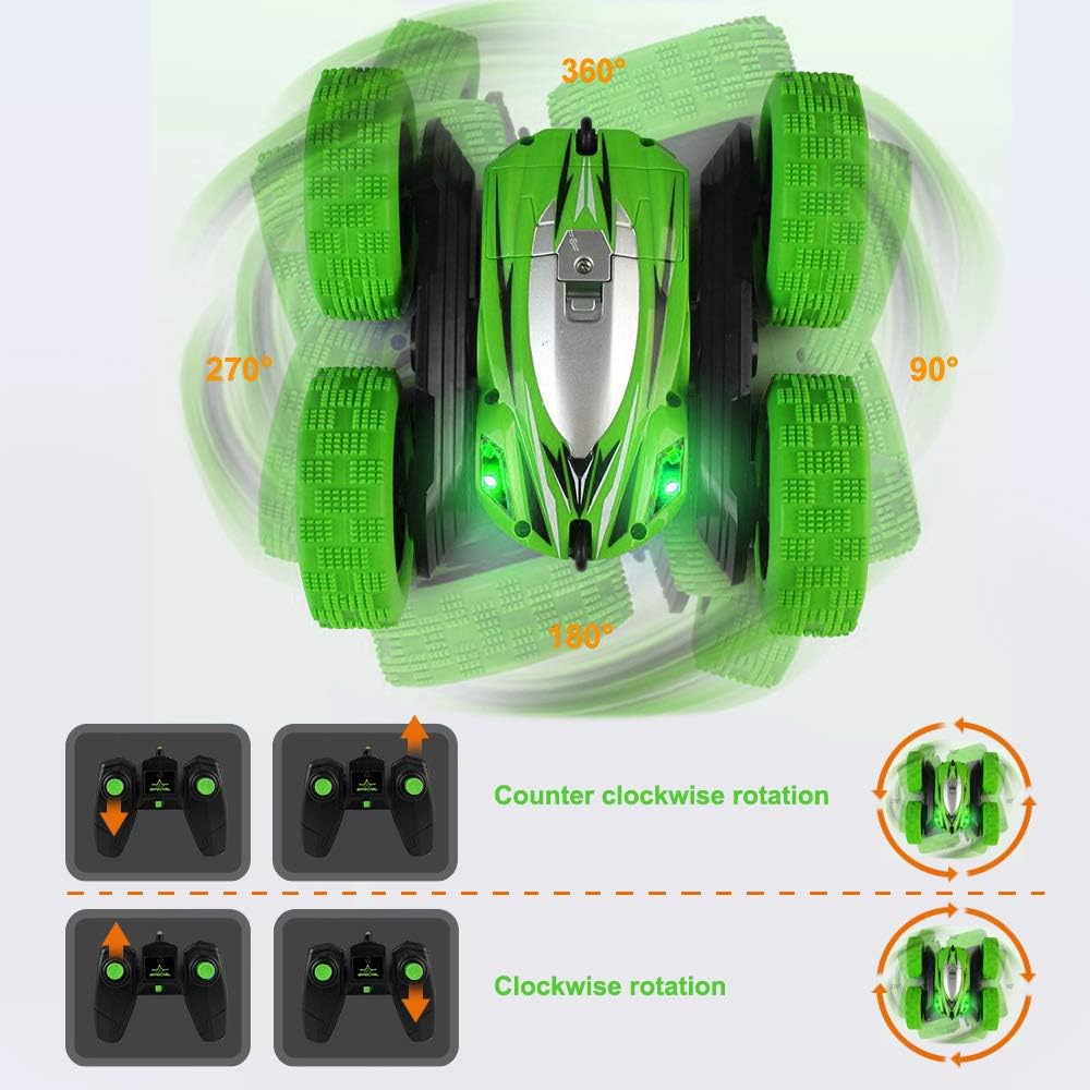 RC Cars Stunt boy Toys (Green): Toys & Games