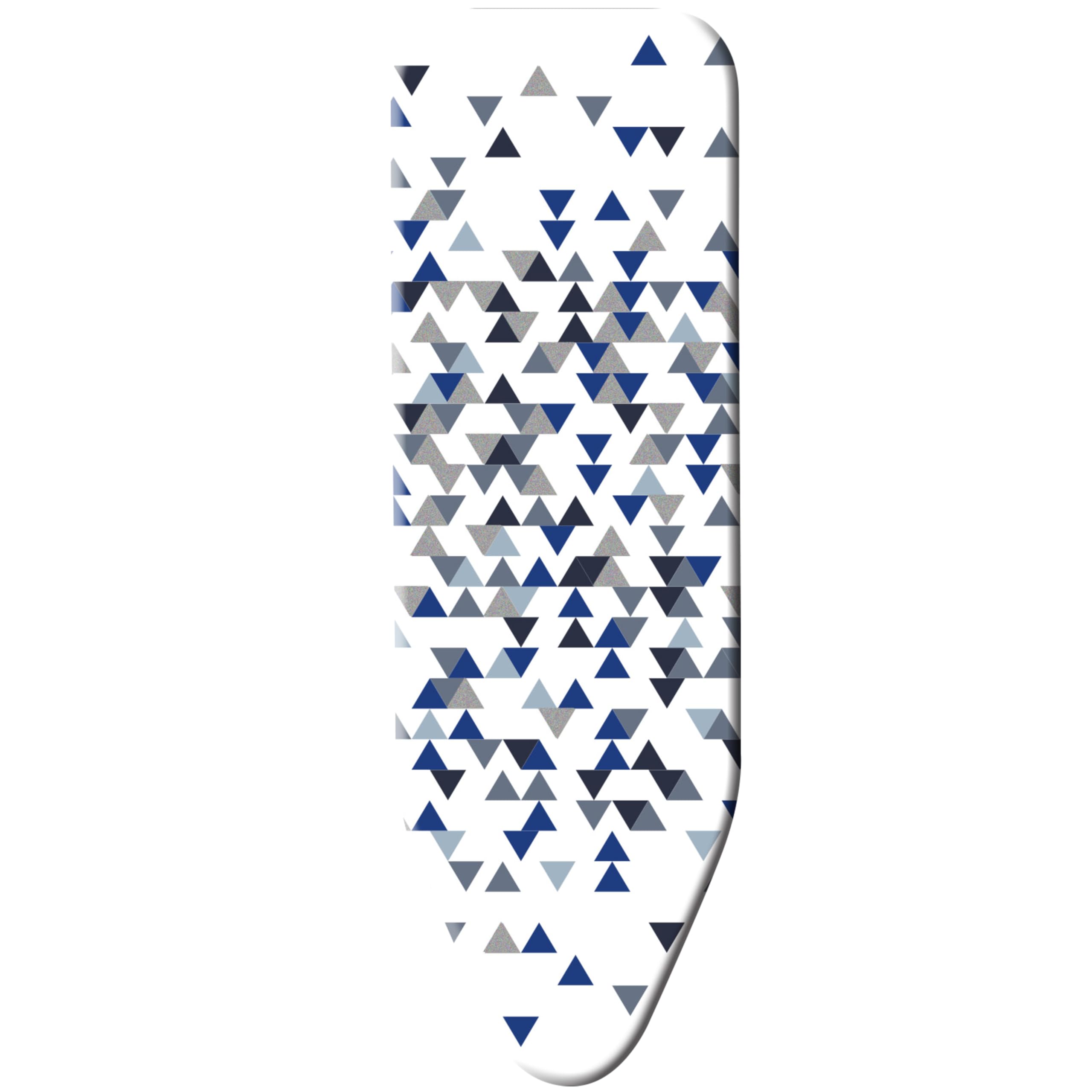 Minky Reflector Ironing Board Cover, Heat-Reflective Iron Board Cover, Large Drawstring Ironing Board Covers 125 x 45 cm, Blue & White, Foam Padding, Made in the UK