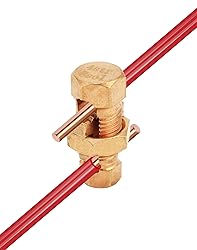 QWORK Grounding Split Bolt, 50 Pieces 4 Gauge 8