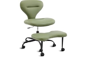 YFO Ergonomic Cross Legged Office Chair and ADHD Meditation Chair with Silent Wheels for Home Office Desk Chair and Yoga, Wid