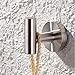 LITVZ SUS 304 Stainless Steel Bath Hooks, 2-Pack Single Prong Shower Kitchen Wall Mounted Coat Hooks Hanger for Towel Bath Robe Hat Keys Bags Home Kitchen Hotel with Brushed Finish